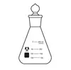 High Quality Borosilicate 3.3 Glass Erlenmeyer Flasks, Narrow neck, with graduation, standard joint, Lab Boiling Glassware