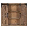 Wood Wall Storage Cabinet with Two Sliding Doors