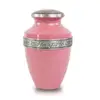 ALUMINUM BABY PINK WITH PEWTER ENGRAVED ADULT CREMATION URN