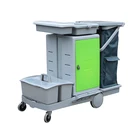 Hot selling floor cleaning hotel housekeeping cleaning trolley