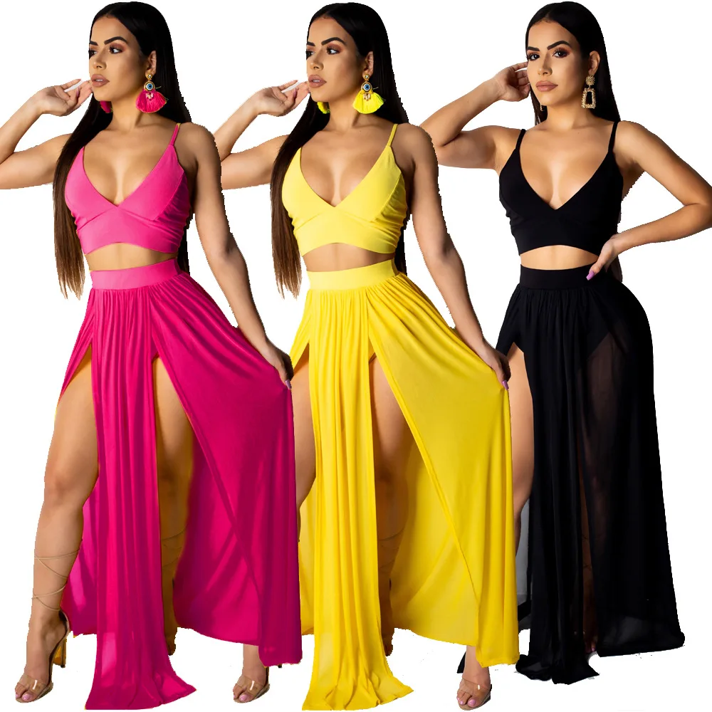 MT501-3043 Fashion Sexy Patchwork V-Neck Strap Sleeveless Floor length Split Loose Two-Piece Dress
MT501-3043 Fashion Sexy Patchwork V-Neck Strap Sleeveless Floor length Split Loose Two-Piece Dress