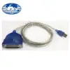 male usb to db25 female 25-pin parallel port cable cord line adapter for printer