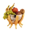 Best Quality Handicraft Antique Brass Stand with Stainless Steel Fruit Bowl