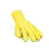 Colored latex gloves made in Malaysia yellow color 17 mil thick household janitorial glass cleaning usage