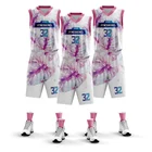 OEM Service Hot Sale pink adults basketball uniform design 2017 for pro team