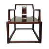 Stackable wooden chair with armrests Antique elegant Hotel Banquet Armchair Wooden Single Chair