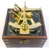 Antique Brass German Nautical Sextant Maritime Astrolabe Marine Ships With Box