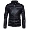 2019 Expensive New model / Design / Fashion / Style Pure Black Leather Jacket Coat Men Biker Motorcycle Jackets