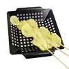 Outdoor Garden Barbecue Charcoal Stainless steel Square BBQ Vegetable Grill Basket