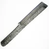 Custom Handmade Damascus Tanto Hunting Blank Blade Full tang overall length 9 inches with filework Raindrop pattern