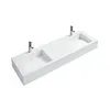 Pure white rectangular long double washbasin lavabo pierre laundry wash basin
