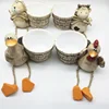 chicken cute animal ceramic plant pots small Cartoon mini gardenceramic flower pots ceramic style bonsai Planter Handmade