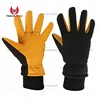 OEM Style Two Color Pure Leather Working Gloves With Rib For Sale