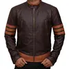 New Mens STYLISH Motorcycle Racing Biker 100%Cowhide Leather Jacket CustomMADE