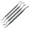 Dental Root Tip Picks Elevators Bone Scrapers Spoon Grafting Surgical Hollow Handle 4 Pieces Instruments