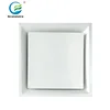HVAC System Air Register Vents Flat Panel DIffusers Connect with Air Flexible Ducts in White Color