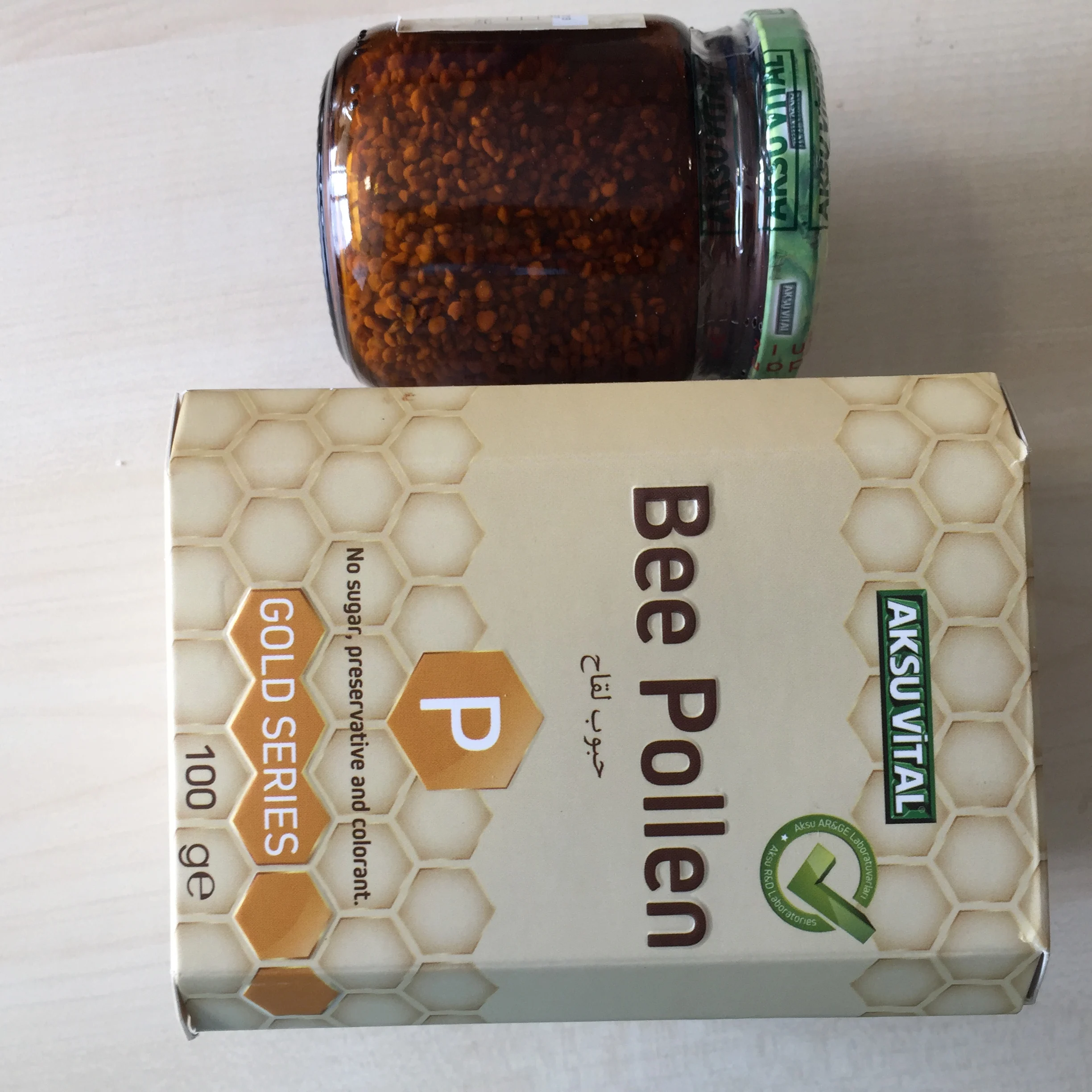 天然蜂花粉未处理颗粒玻璃瓶礼品包装保健品