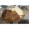 Wedding Decorated Golden Umbrella, Wedding Embroidered Silver Umbrellas,