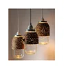 Contemporary Hand Blown rope Glass Hanging Lamp