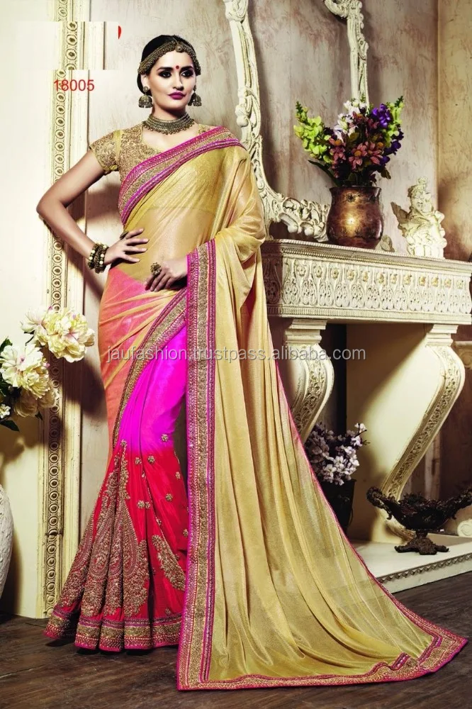 Saree blouse hand designs / Plain saree with border designs / Crystal stone work saree