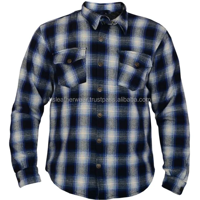 custom cotton flannel shirt kevlar removable armour utlimate