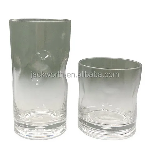 JD0890 JD0891 Drinking Glass Beverage Glass Set Plastic Juice Cocktails and Other Beverages Glass Cup Old Fashioned Whiskey Tumbler BPA Free Break Resistant Dishwasher Safe Acrylic Drinking Glasses