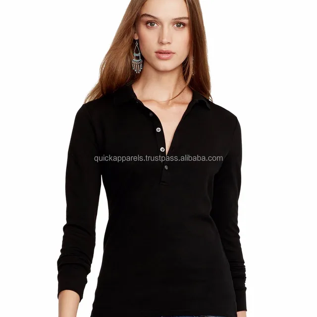 cheap high quality fashion women"s polo shirts basical womens