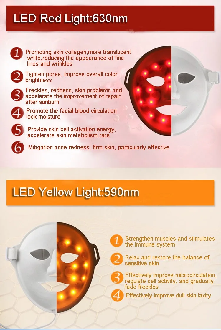 Beauty 3D Vibration Photon LED Facial Mask/Magic Skin Rejuvenation Led Mask pass CE & EMC & LVD