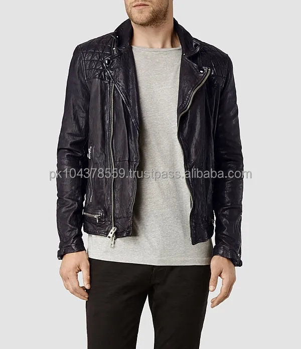 Custom Genuine Pakistan Leather Jacket Man Latest Design Leather Jacket