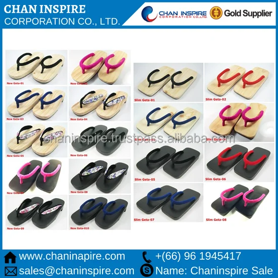 Baru kedatangan produk dari Thailand-geta sandal flip flop sandal untuk pakaian tradisional jepang