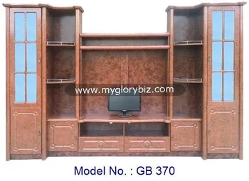New Models Tv Cabinet Mdf Furniture With Showcase Antique Wood Tv