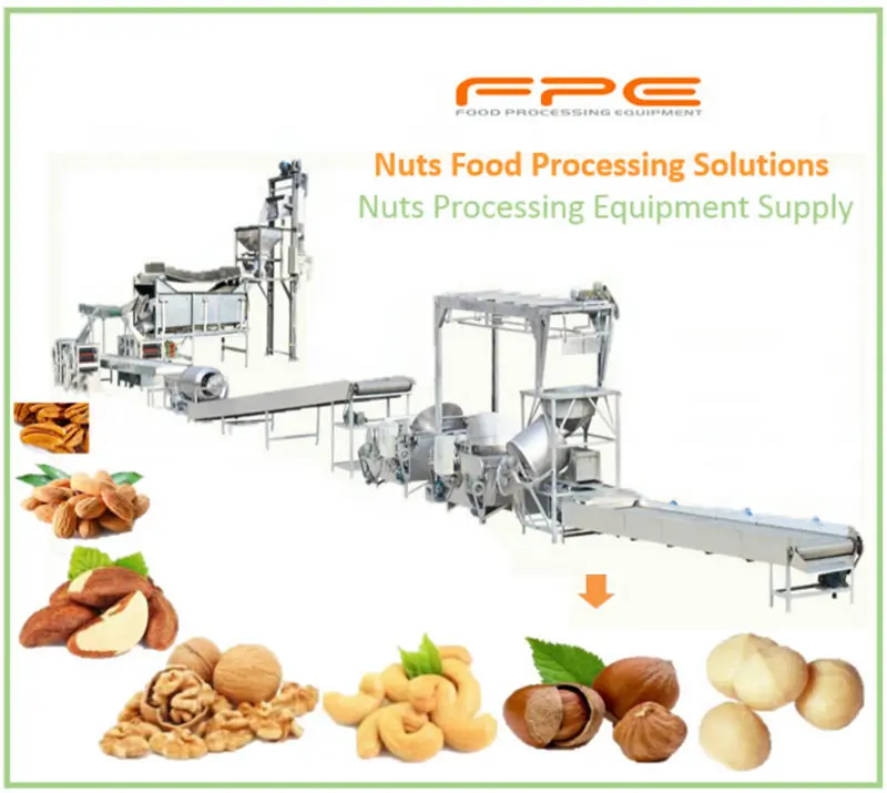Stainless Steel Cashew Nuts Production Line Nut Processing Machine