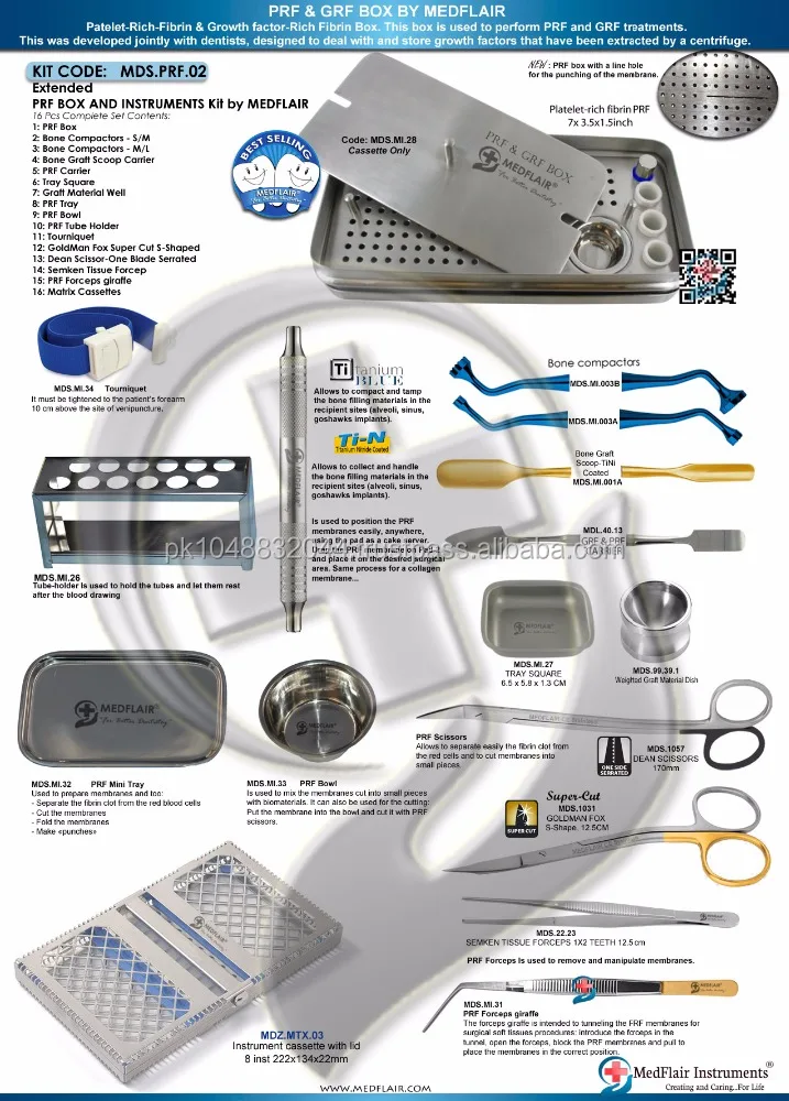 L-PRF Intra Lock PRF Dental Instruments Kit, PRF / RGF INSTRUMENTS KIT