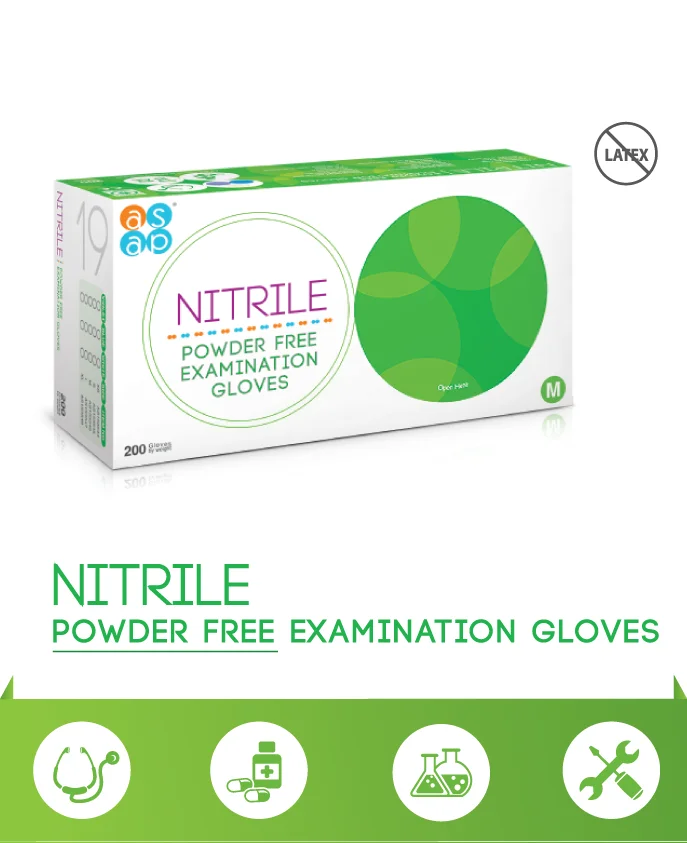nitrile powder-free examination gloves