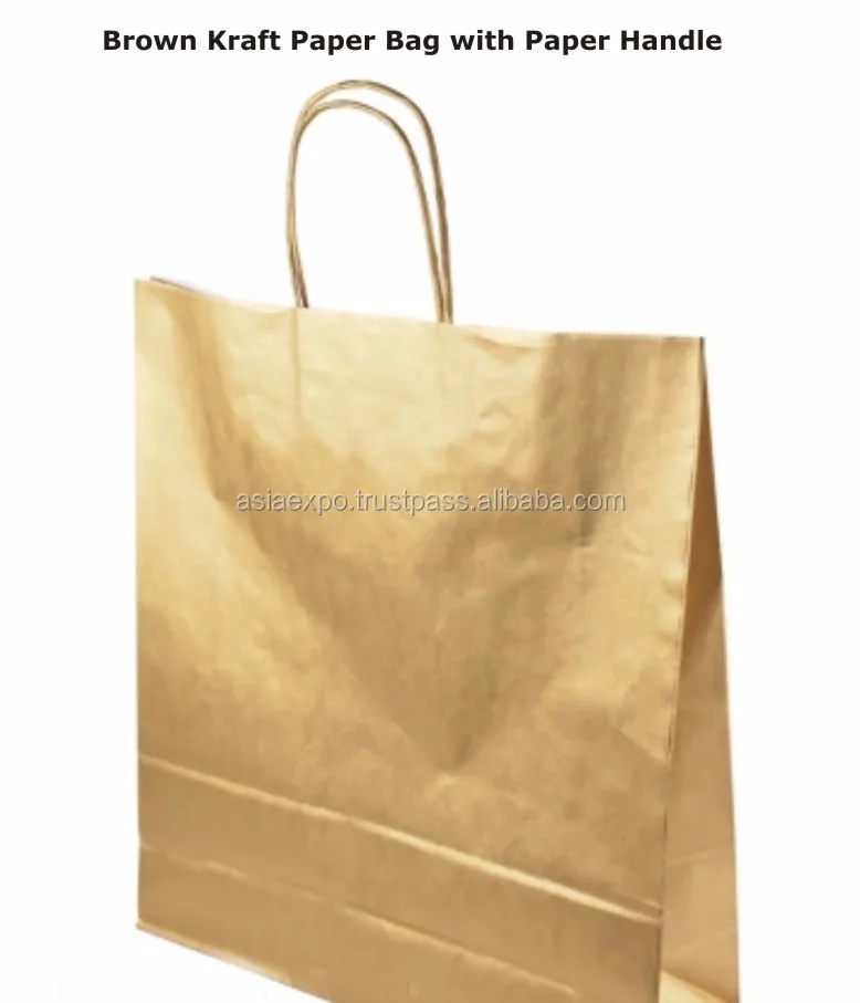 kraft paper gift bags with twisted paper handles