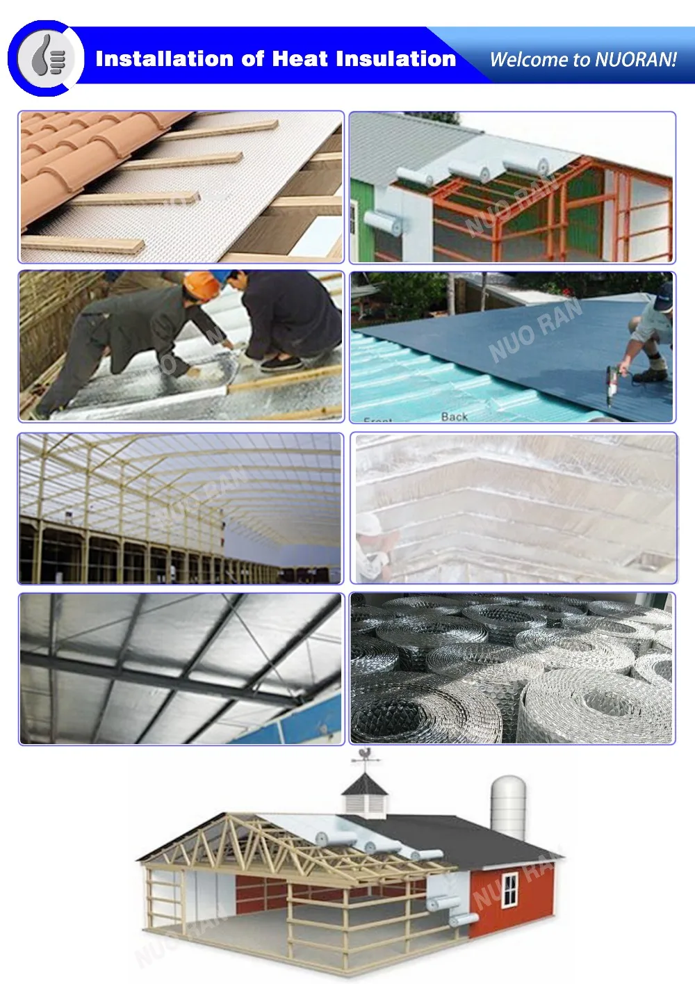 Double Bubble Foil Insulation In Poor Site Environment Supplier