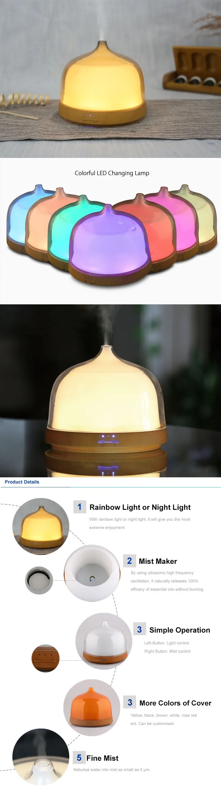 2017 New Modern Home Decoration Stylish Best Essential Oil Diffuser Best Humidifier