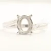 925 Sterling silver Stylish Engagement Ring Sizes Semi Mount Setting Oval