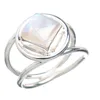 925 sterling silver jewelry natural rainbow moonstone gemstone ring