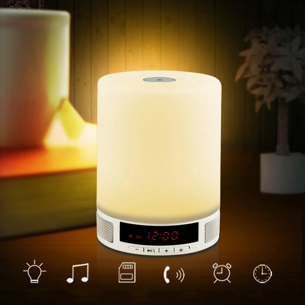 Hot selling 2017 amazon bluetooth speaker touch sensor led table lamp with mini speaker