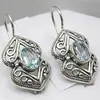 BLUE TOPAZ Earrings !! 925 Solid Sterling Silver Indian Jewelry !! Wholesale Price