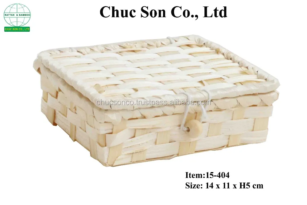 Small Natural Square Bamboo gift Box/ Vietnam storage bamboo box