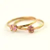 wholesale stainless steel Raw Pink Sapphire Ring casual casting gemstone ring Jewelry Silver Diamond