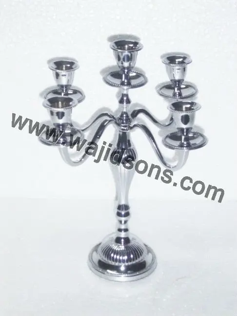 Aluminium Polish Table Centerpiece or Floor Tall Candelabra for wedding or party or home decoration from Royal De Wajidsons