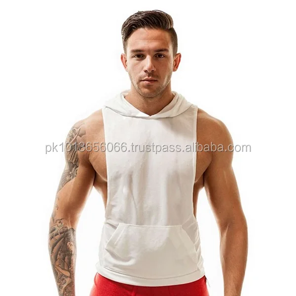 sleeveless stringer hoodie