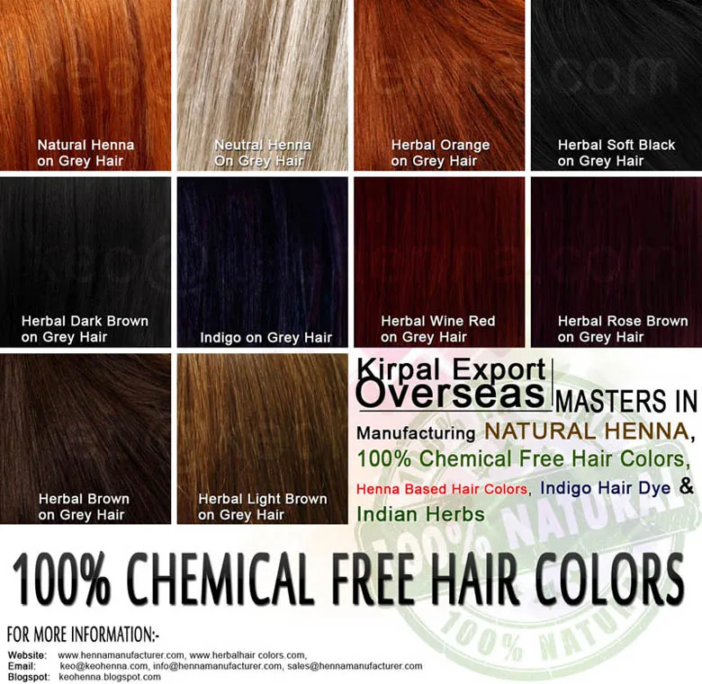 100% Natural Hair Colors