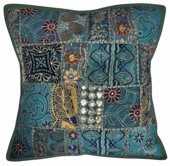 Handmade Embroidered Cotton Cushion Cover Set Kham Fancy Badiya