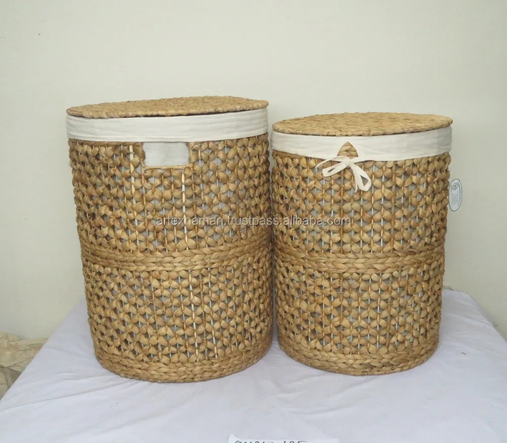 home & garden  hamper  clothes hamper  water-hyacinth clothes