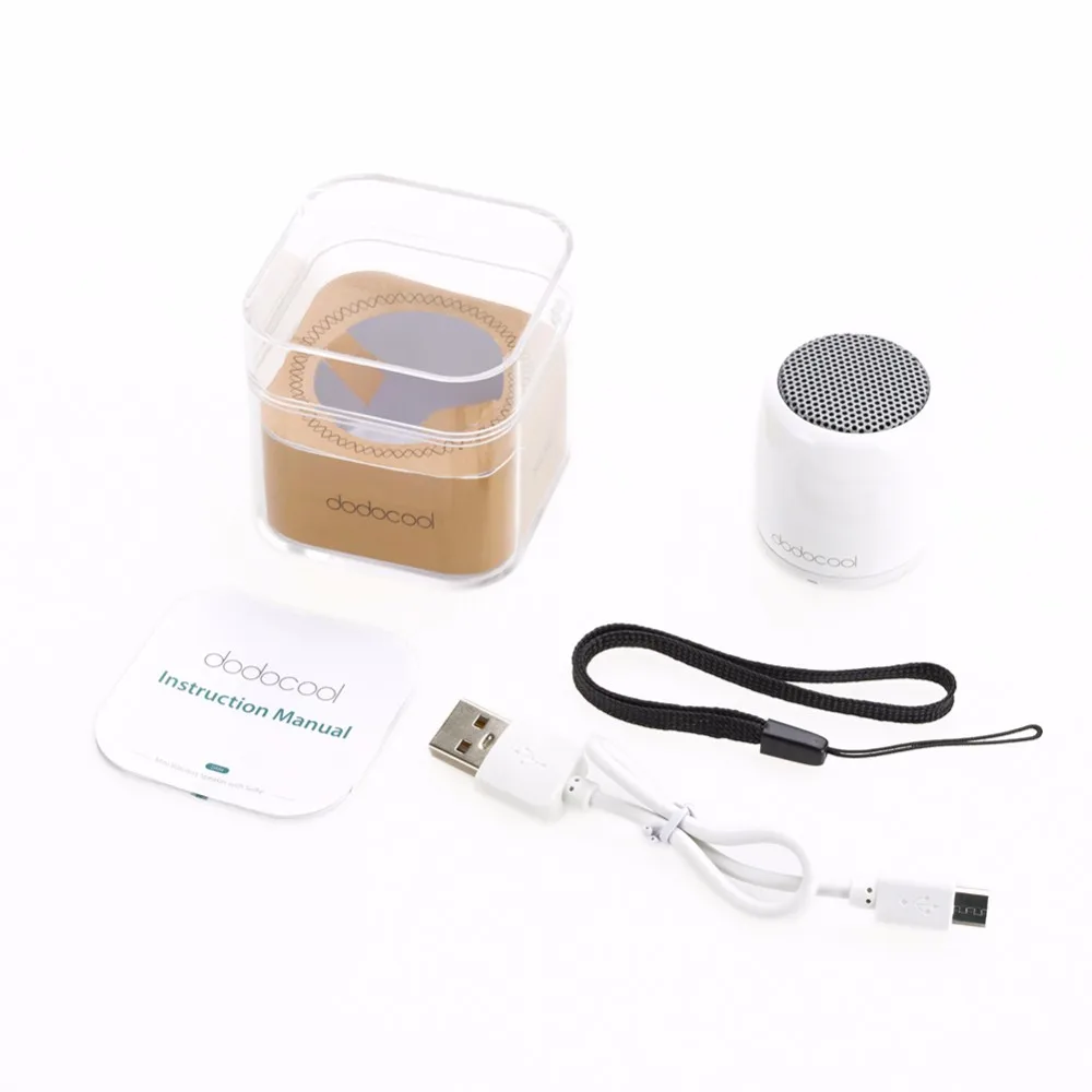 dodocool Mini Wireless Speaker with Selfie Remote Control Built-in Mic Rechargeable Range Low Harmonic Distortion DA84-1 - ANKUX.COM