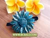 sun flower leather hair slide design